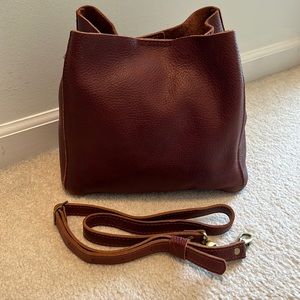 Portland leather goods butterfly bucket bag